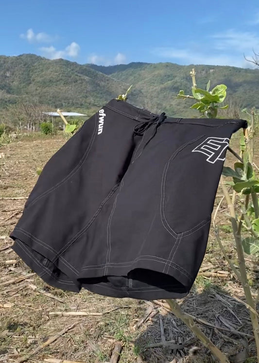 Techwun Surf Trunk - Black with Grey stitching (Pre-Order Closed)