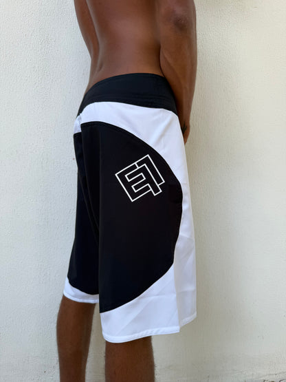 Techwun Surf Trunk - Black/White (Pre Order)