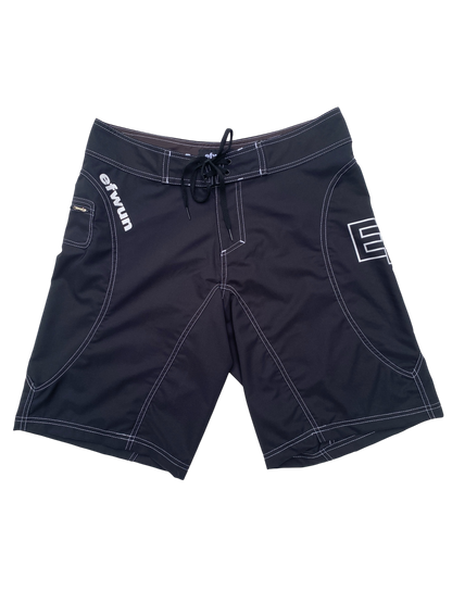 Techwun Surf Trunk - Black with White stitching