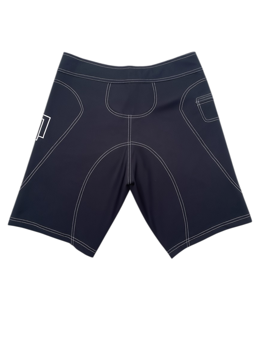 Techwun Surf Trunk - Black with White stitching