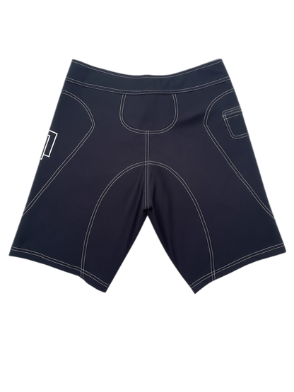 Techwun Surf Trunk - Black with White stitching