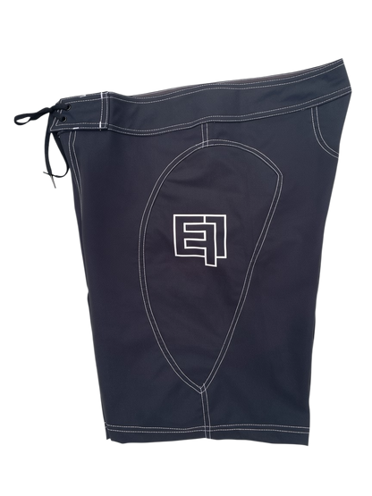 Techwun Surf Trunk - Black with White stitching